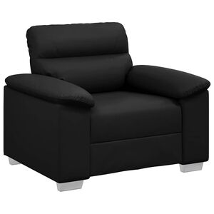vidaXL Sillón de sofá de cuero sintética negro 60 cm