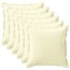 vidaXL Funda de almohada 6 uds. HOUTEN Crema 55 x 55 cm Poli&eacute;ster