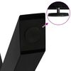 vidaXL Patas para mesa de centro en forma de X (2 unidades), color negro, 28 x (42-43) cm, acero