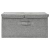 vidaXL Caja de almacenaje tela gris 50x30x25 cm