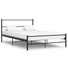 vidaXL Estructura cama con cabecero sin colch&oacute;n metal negro 160x200 cm