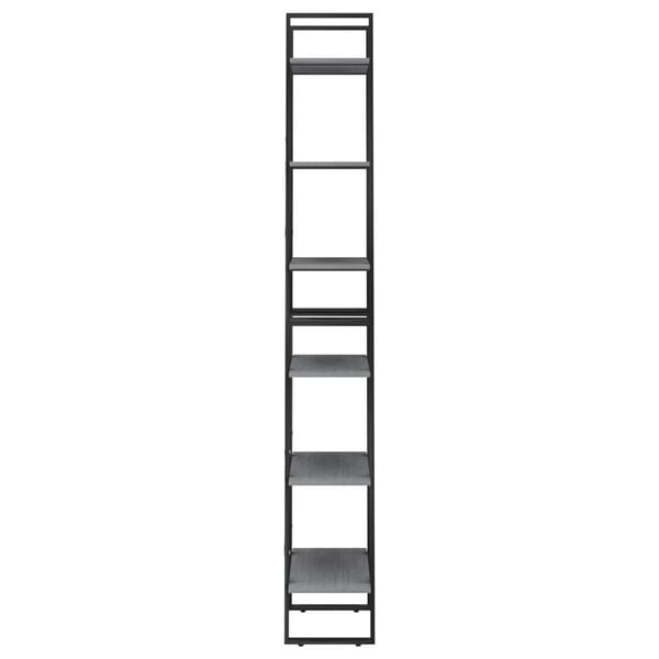 vidaXL Estantería de madera maciza pino gris 60x30x210 cm