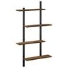 vidaXL Estante de pared Roble Ahumado 61 x 13.5 x 105.5 cm
