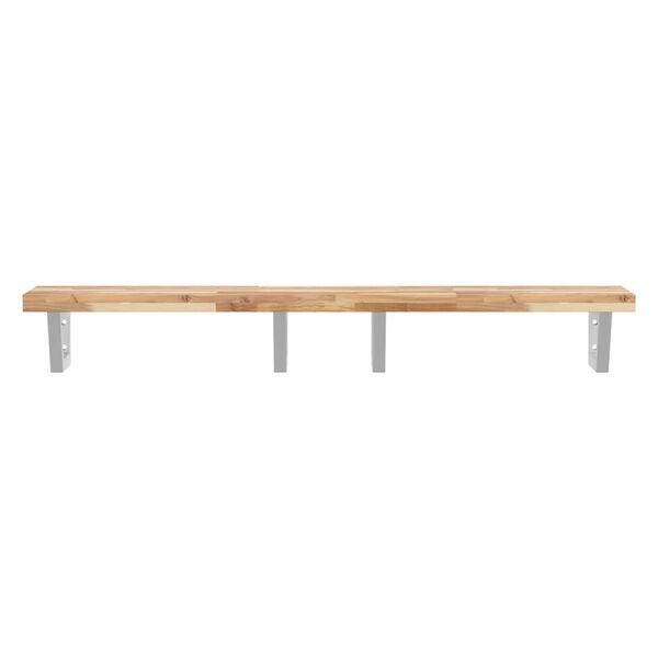 vidaXL Estante de lavabo de pared acero y madera maciza de acacia