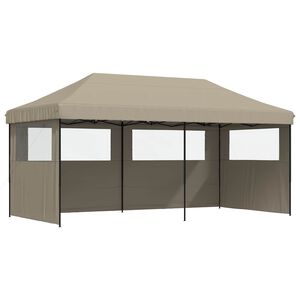 vidaXL Carpa de Fiesta Taup&eacute; 292 x 580 x 315 cm Tela Oxford