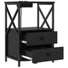 vidaXL Armario de Noche con caj&oacute;n Roble Negro 40 x 31 x 60 cm