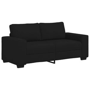 vidaXL Sof&aacute; 2 plazas Tela Negro 180x77x82 cm