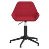 vidaXL Silla de oficina giratoria de terciopelo rojo tinto