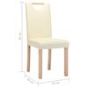 vidaXL Sillas de comedor 2 unidades cuero sint&eacute;tico color crema