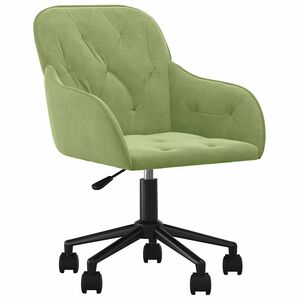 vidaXL Silla de oficina giratoria de terciopelo verde claro