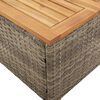vidaXL Mesa de jardín ratán sintético madera acacia gris 45x45x37 cm