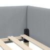 vidaXL Estructura de cama en esquina Gris Claro 90 x 190 cm tela