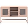 vidaXL Mueble para TV de acero rosa 100,5x39x60,5 cm