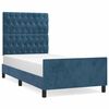 vidaXL Estructura de cama sin colch&oacute;n terciopelo azul oscuro 90x200 cm