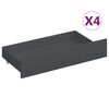 vidaXL Estructura de cama con 4 cajones pino gris oscuro 180x200 cm