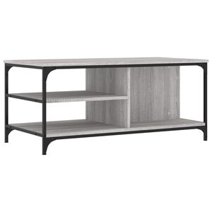 vidaXL Mesa de centro madera contrachapada gris Sonoma 100x50x45 cm