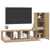 vidaXL Conjunto de mueble de TV 3 pcs Roble artesanal