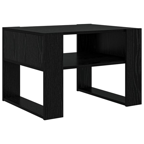 vidaXL Mesa de Caf&eacute; Roble Negro 66 x 53 x 45 cm Madera de ingenier&iacute;a