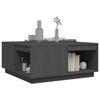 vidaXL Mesa de centro de madera maciza de pino gris 80x81x36,5 cm