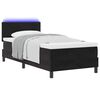 vidaXL Cama Box Spring LED con colch&oacute;n Negro 80 x 200 cm Terciopelo