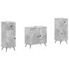 vidaXL Juego de armarios de ba&ntilde;o de 3 piezas BREDA Gris Hormig&oacute;n