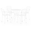 vidaXL Mesa y sillas de bistr&oacute; 5 piezas aluminio fundido blanco