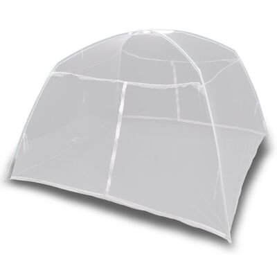 vidaXL Tienda de campaña de fibra de vidrio blanco 200x120x130 cm