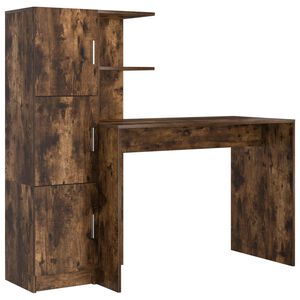 vidaXL Escritorio Roble ahumado 133.5 x 50 x 124 cm 2 uds.