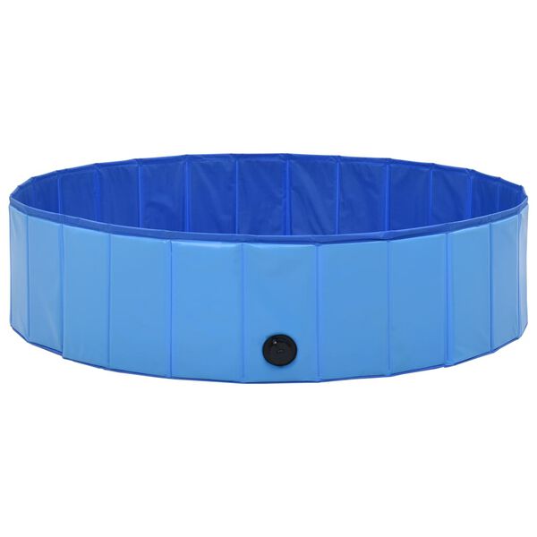 vidaXL Piscina para perros plegable PVC azul 120x30 cm