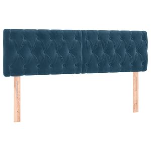 vidaXL Cabeceros terciopelo azul oscuro 144x7x78/88 cm