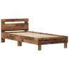 vidaXL Estructura de cama con cabecera Madera vieja 98.5 x 200 cm