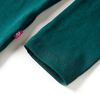 Camiseta infantil de manga larga verde oscuro 128