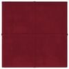 vidaXL Paneles de pared 12 uds terciopelo rojo tinto 30x30 cm 1,08 m&sup2;