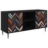 vidaXL Mueble de TV OMMEN 102 x 33 x 51 cm Roble Negro