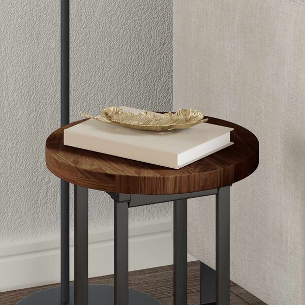 vidaXL Encimera Marrón claro Ø 30 x 2.5 cm Madera de roble sólida