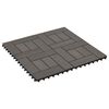 vidaXL Tile de Decking 11 pcs Marr&oacute;n Oscuro 30 x 30 cm WPC