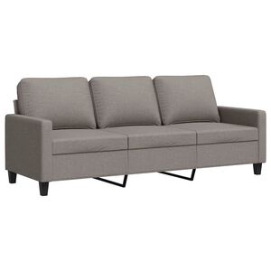 vidaXL Sof&aacute; de 3 plazas de tela gris taupe 180 cm