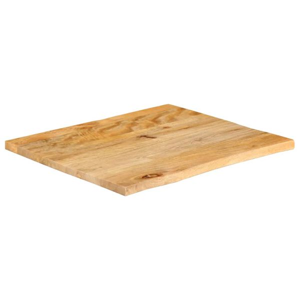 vidaXL Tablero de mesa borde natural madera maciza mango 40x40x2,5 cm