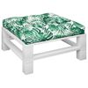 vidaXL Coj&iacute;n para sof&aacute; de pal&eacute;s estampado de hojas 70x70x12 cm