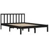 vidaXL Estructura de cama madera maciza de pino negra 150x200 cm