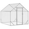 vidaXL Jaula para pollos Plateado 200 x 170 x 177 cm Acero Galvanizado