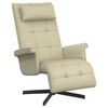 vidaXL Sill&oacute;n giratorio Crema Cuero sint&eacute;tico
