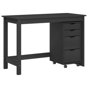 vidaXL Juego de Escritorio y Armario Rodante MOSS 2 uds. Negro