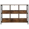 vidaXL Estante de libros Roble ahumado 102 x 32 x 72,5 cm