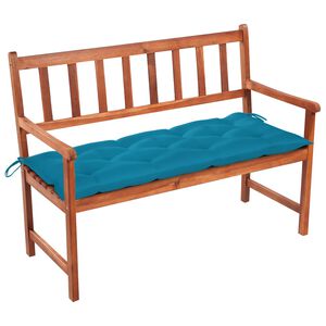 vidaXL Banco de jard&iacute;n con coj&iacute;n madera maciza de acacia 120 cm