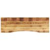 vidaXL Tablero escritorio con curva madera mango rugosa 160x50x2,5 cm