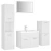 vidaXL Juego de muebles de ba&ntilde;o madera de ingenier&iacute;a blanco