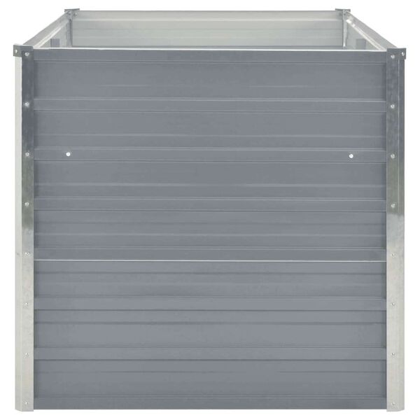 vidaXL Jardinera elevada 160x80x77 cm acero galvanizado gris