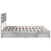 vidaXL Cama con almacenamiento con cabecera Gris Concreto 200 x 200 cm