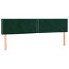 vidaXL Cabecero con LED de terciopelo verde oscuro 200x5x78/88 cm